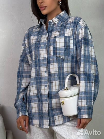 Стильная рубашка в клетку. Корея