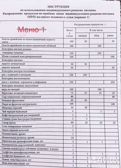 Усиленный сух пай