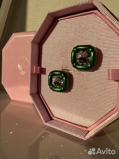 Серьги Swarovski Dulcis новые зеленые