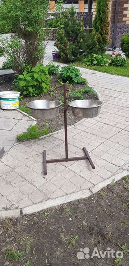 Стойка для кормления собак, намордник, ошейник
