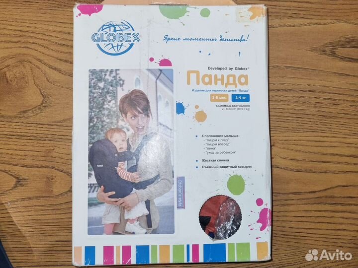Рюкзак переноска детская Панда Globex
