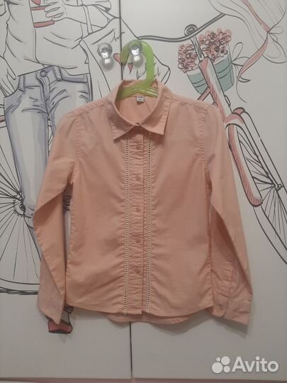 Рубашка для девочки в школу