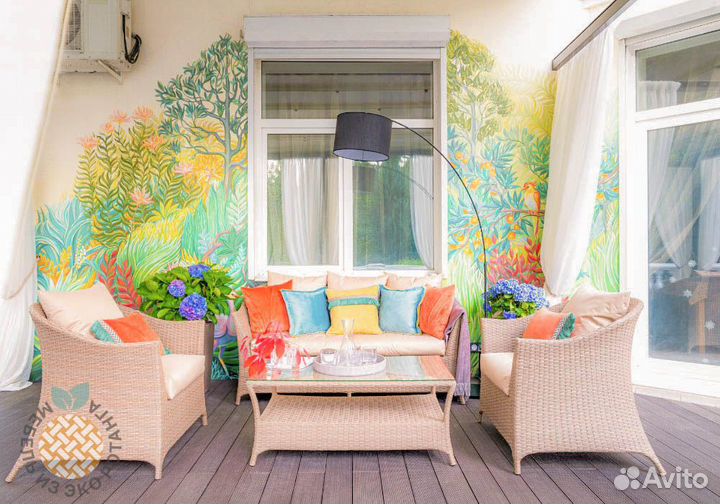 Комплект мебели из ротанга