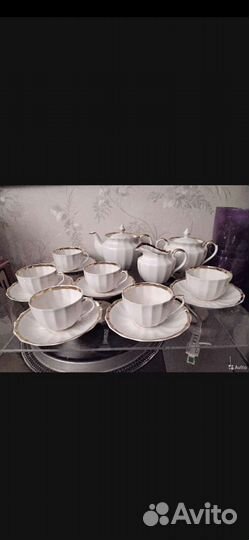 Фарфоровый чайный сервиз Вербилки 