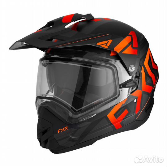 Шлем с подогревом FXR torque X team black/orange