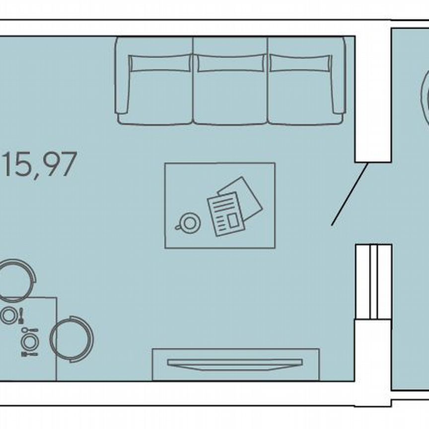 Квартира-студия, 25,4 м², 11/12 эт.