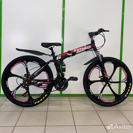 Горный велосипед с литыми черно-красный