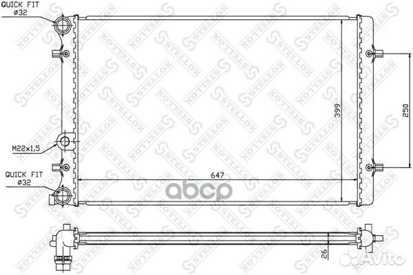 10-25006-SX радиатор системы охлаждения Audi A