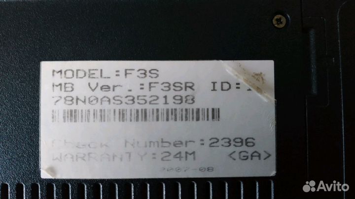 Запчасти к ноутбукам asus f3
