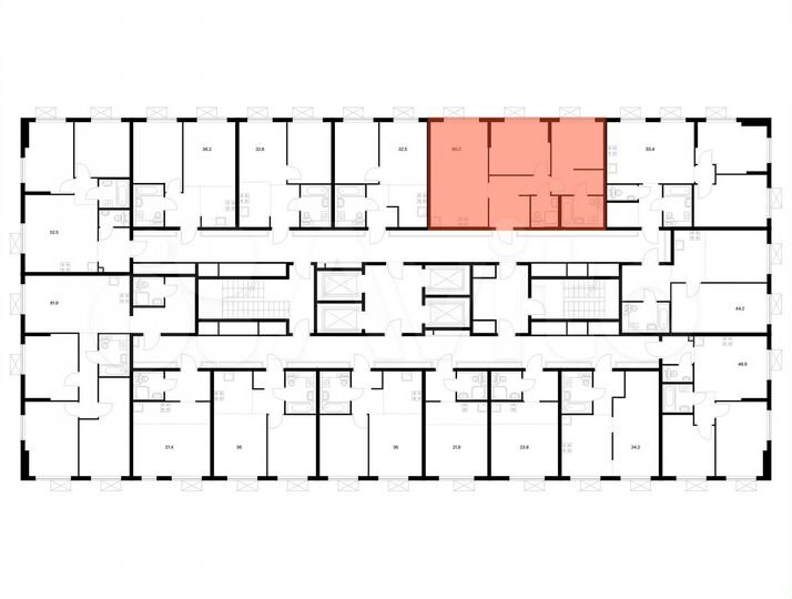 2-к. квартира, 60,2 м², 15/25 эт.