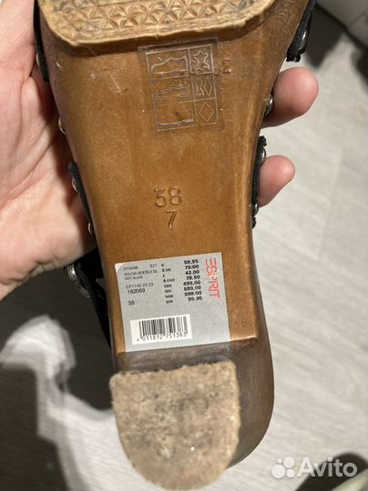 Босоножки esprit 38размер нат кожа
