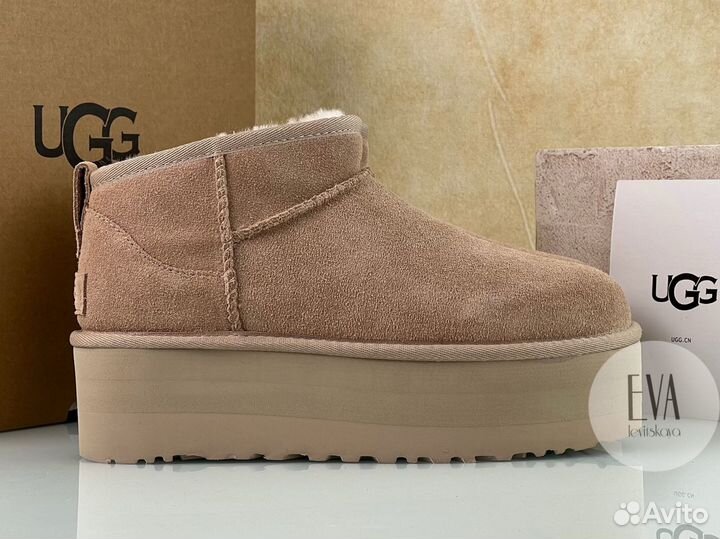 Женские угги Ugg Classic Ultra Mini Platform Sand