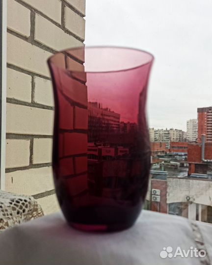 Стаканы винтажные марганцевое стекло