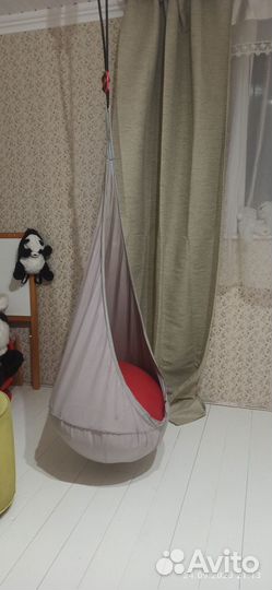 Детские качели с подушкой Икеа +туннель