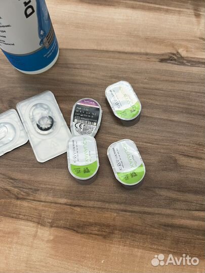 Линзы контактные даухнедельные, цветные, раствор