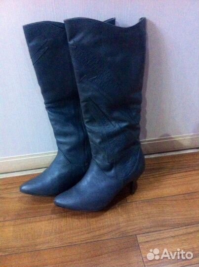 Сапоги кожанные зимнее