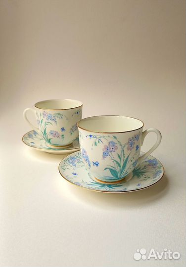 Кофейная пара лфз незабудки (комарики)