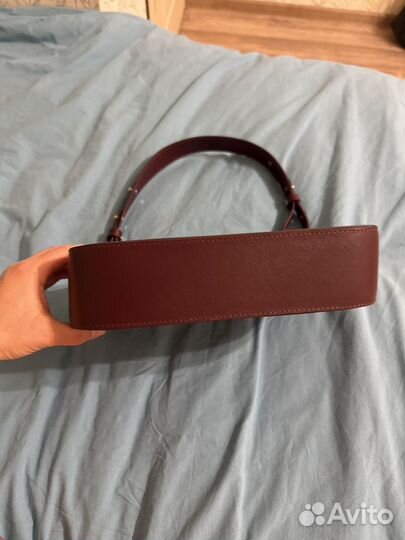 Сумка натуральная кожа бордовая