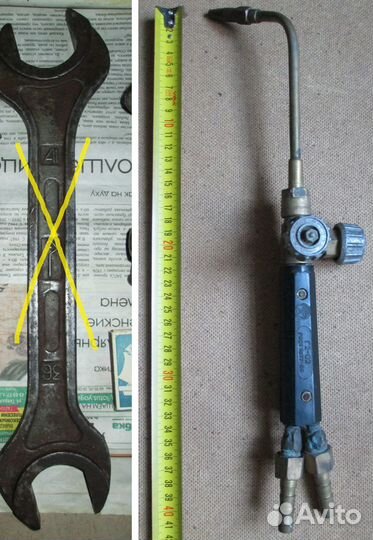 Гаечные рожковые ключи, горелка Г2-02, патрон,круг