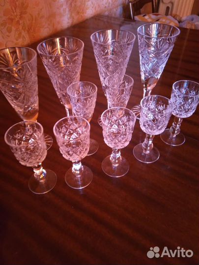 Хрусталь рюмки, фужеры. СССР
