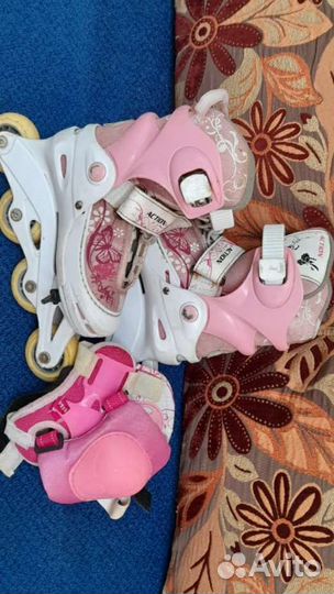Роликовые коньки детские с защитой