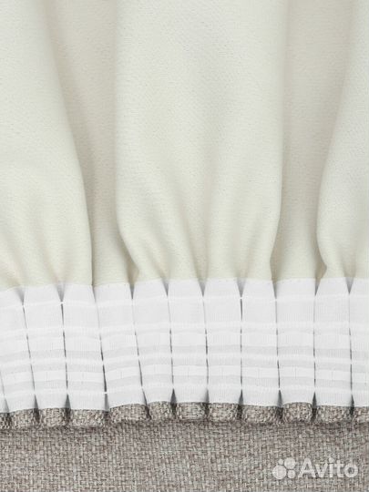 Шторы рогожка серо-коричневый