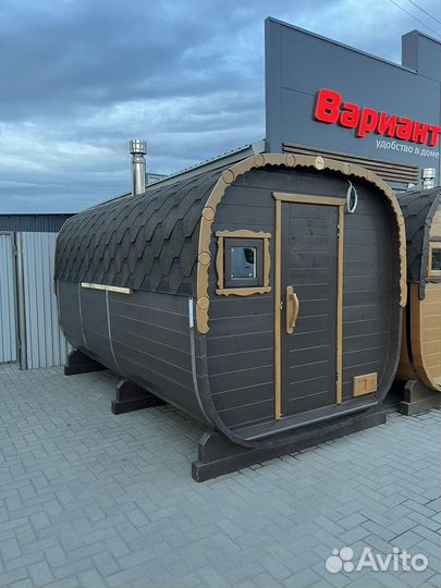 Баня бочка квадро