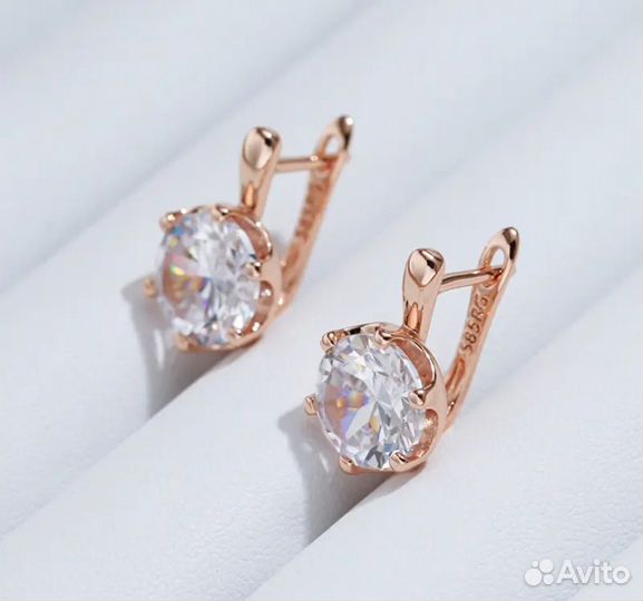 Серьги золото