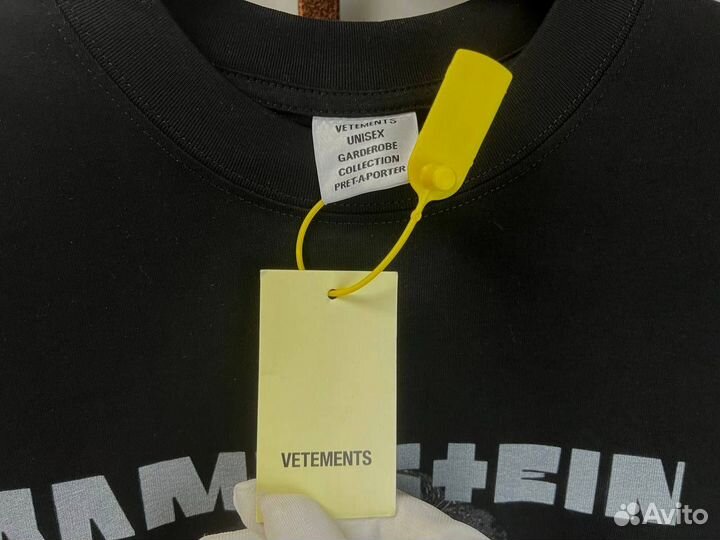 Футболка Vetements rammstein оверсайз унисекс