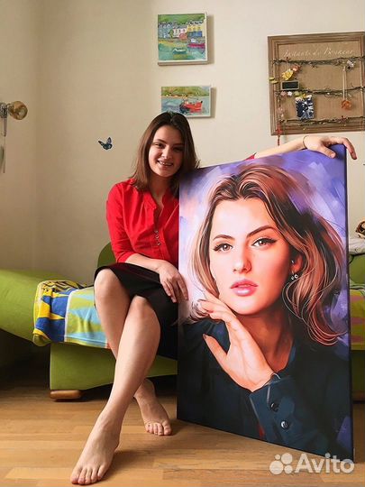 Портрет на холсте по фото Курган