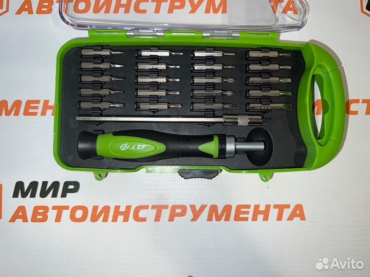 Отвёртка трещоточная с битами 1/8'', 22пр