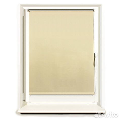 Штора рулонная (Блэкаут), 100х175 см, Кремовая