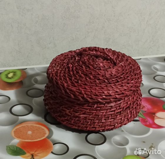 Плетения шкатулка из бумажной лозы