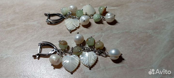 Серьги, кольцо (бижутерия)
