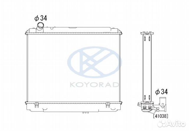 Радиатор двигателя koyorad toyota dyna toyoace 3L 5L LY121 LY131 LY151 LY161 16400-5B451 385*533*48