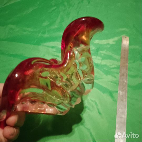 Конфетница цветное стекло богемия