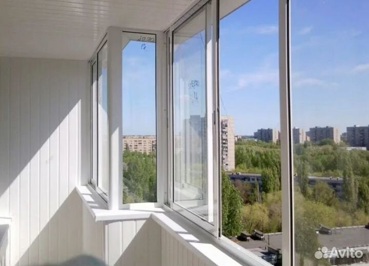 Остекление раздвижное с обшивкой