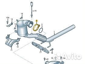 Хомут глушителя Skoda Octavia A7 djka 1.4 2017