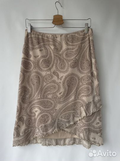 Bona Parte винтаж y2k юбка сетка пейсли беж. M