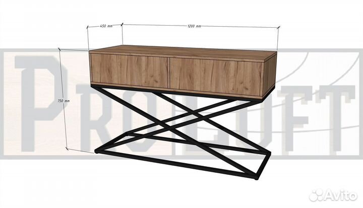 Тв тумба лофт