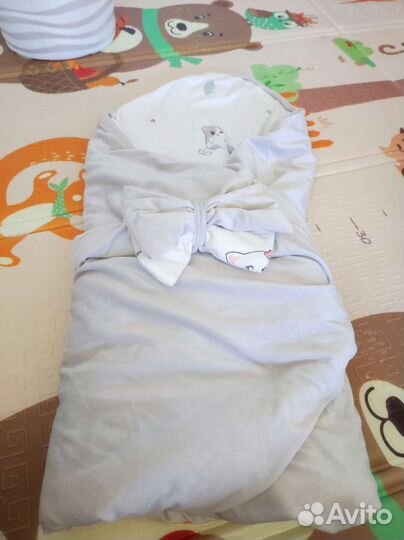 Детский плед одеяло конверт на выписку