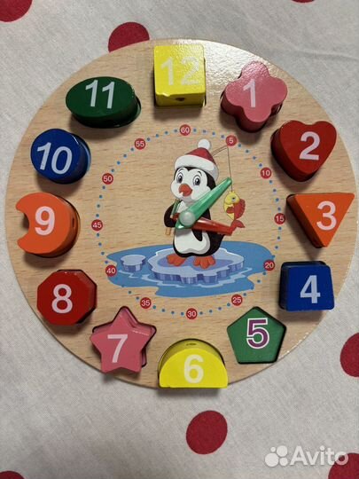 Детские деревянные часы