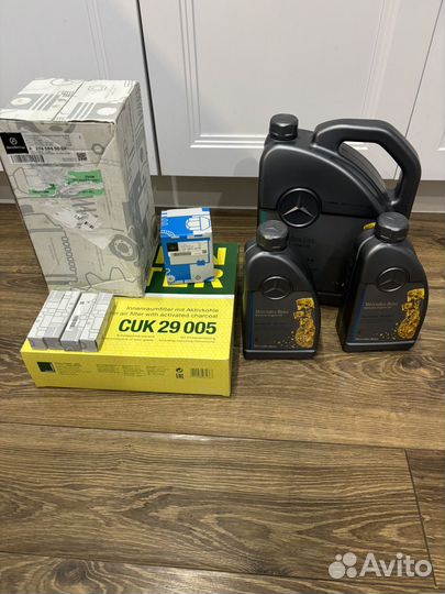 Комплект масла фильтра и свечи на мерседес глк