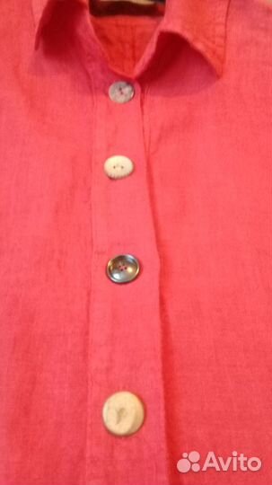 Рубашка. Жен.Лен 100.Made in Italy р50+