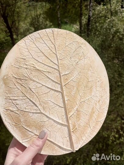 Ботанический барельеф гипс