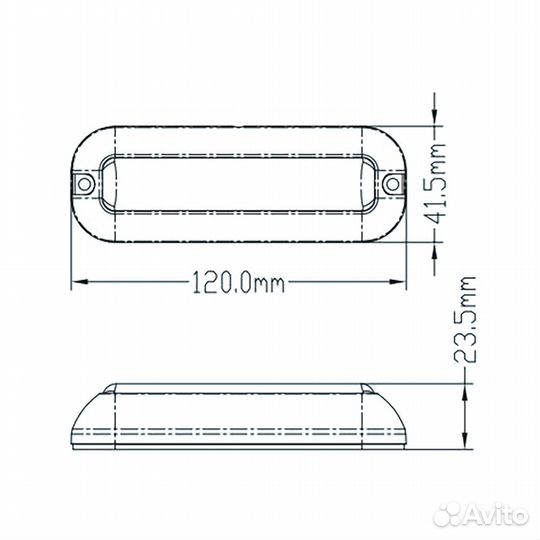 Фонарь подводный нержавеющая сталь, пластик синий