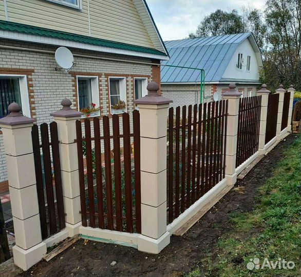 Столбы, колонны, заборы