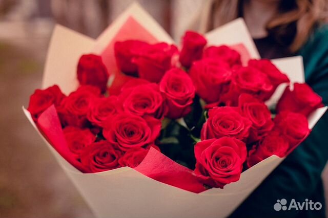 Розы красные 23 шт крупные сорта Red Paris