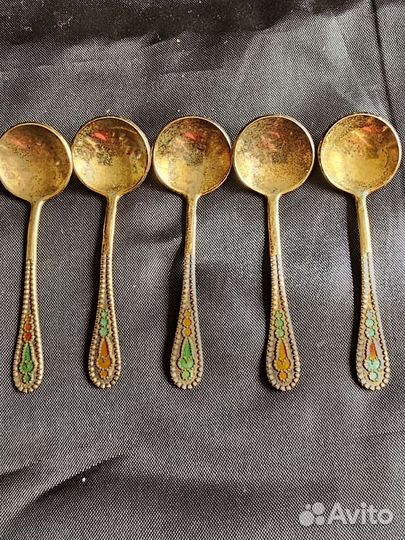 Серебрянные ложечки для соли / горчицы