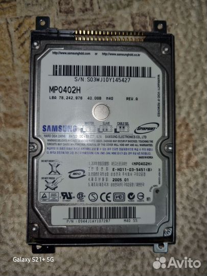 HDD 2.5, 40gb
